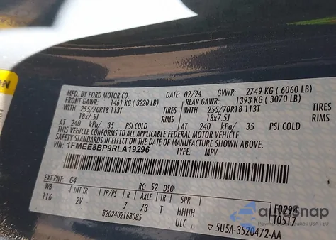 2024 Ford Bronco Outer Banks z USA, uszkodzony, nr VIN 1FMEE8BP9RLA19296